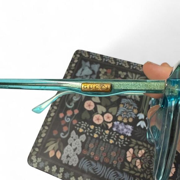 Gucci Festival Rave Summer Acetate GG0257SA Oversized Round Blue Sunglasses main image 5